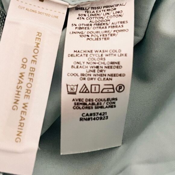 LOFT Linen Blend Side Button Shift Skirt NWT - Picture 4 of 5